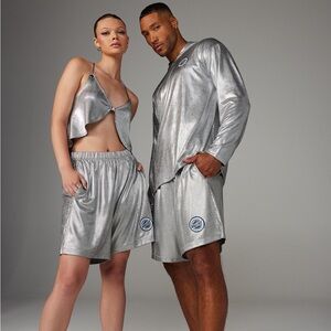 Savage X Fenty Women's Silver Athletic Shorts